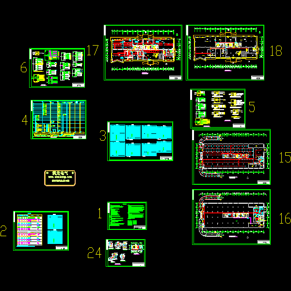 16层大厦强电CAD施工图纸 - 1