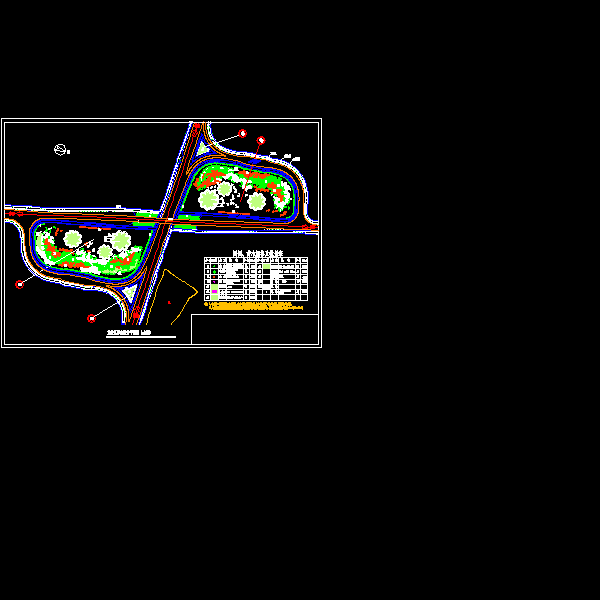 高速公路互通立交绿化设计CAD图纸 - 3