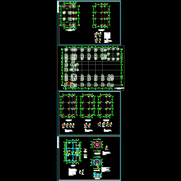 实验楼基础柱节点构造详细设计CAD图纸 - 1