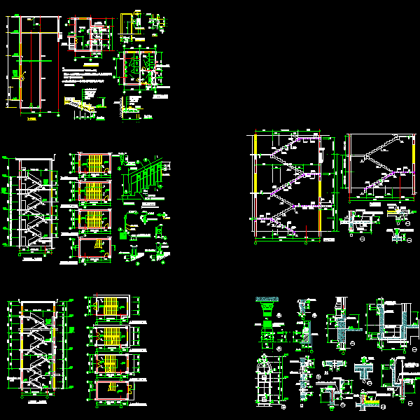 楼梯大样CAD详图（5页图纸） - 1