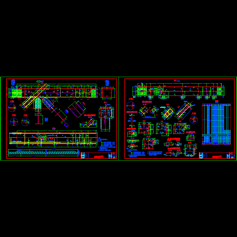 公铁两用长江大桥斜拉桥边桁节点CAD详图纸 - 1