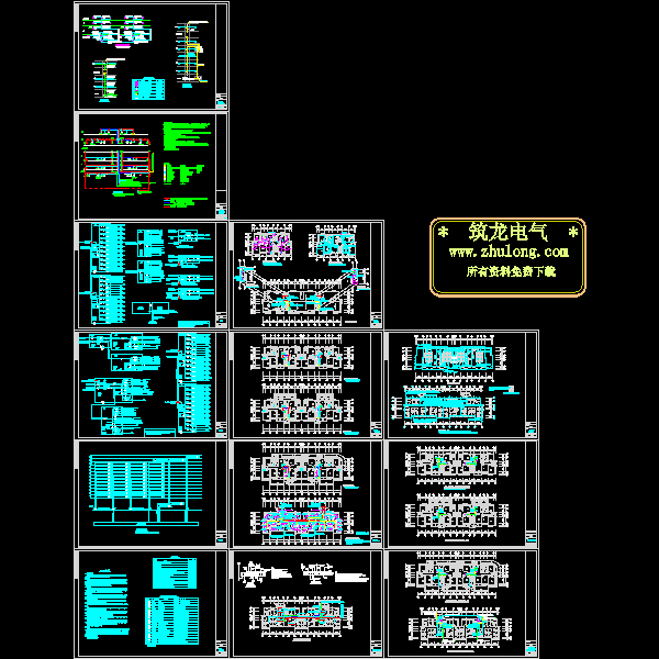 11层小区电气CAD施工图纸 - 3