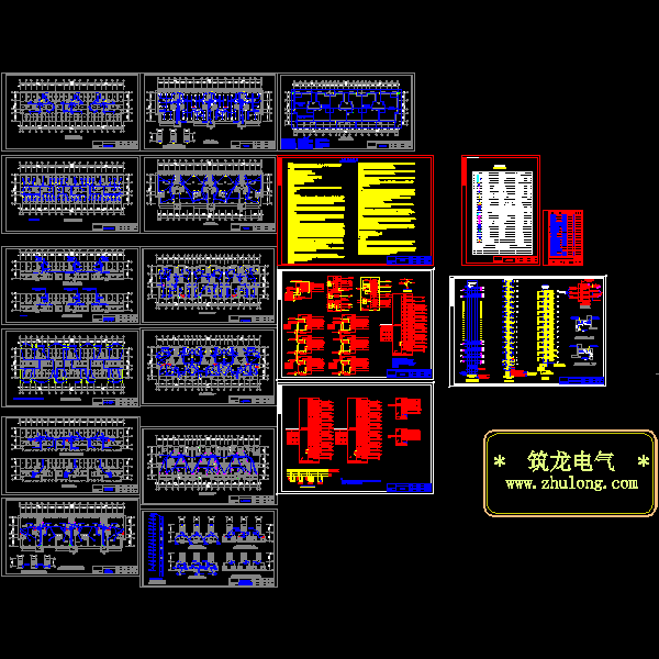 15层住宅楼电气CAD施工图纸(消防报警及联动) - 1