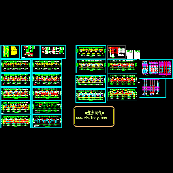 小区12层住宅楼电气CAD施工图纸(TN-C-S) - 1