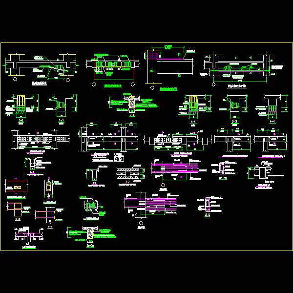 梁加固通用节点构造CAD详图纸 - 1