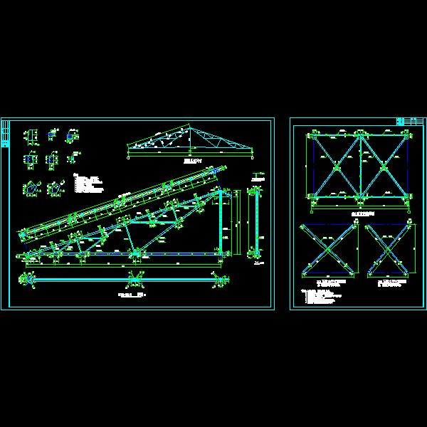 24米跨钢结构屋架结构CAD施工图纸 - 1