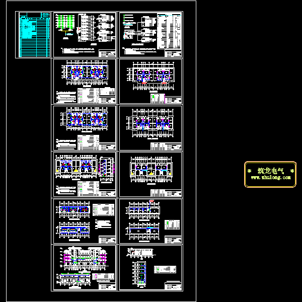 5层住宅楼强电CAD施工图纸(电气照明) - 1