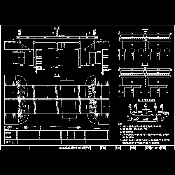 (13202013)m分离立交桥设计CAD图纸(中板钢筋构造图) - 1