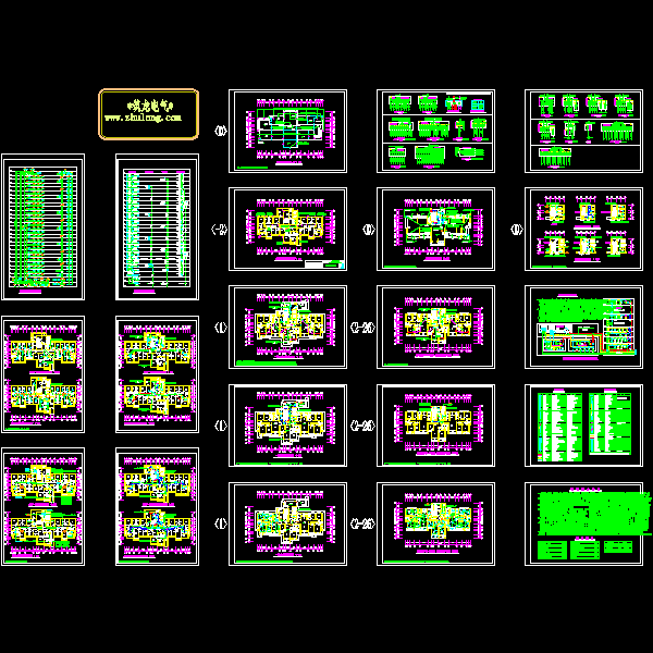 26层住宅楼电气CAD施工图纸(防雷接地系统等)() - 1