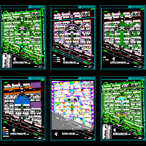 居民社区景观规划设计CAD总图纸， - 1