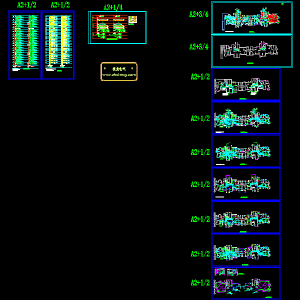 33层住宅楼电气CAD图纸(综合布线系统) - 1