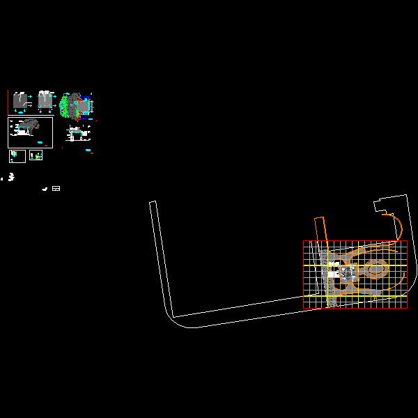 景观休息亭CAD施工图纸 - 1