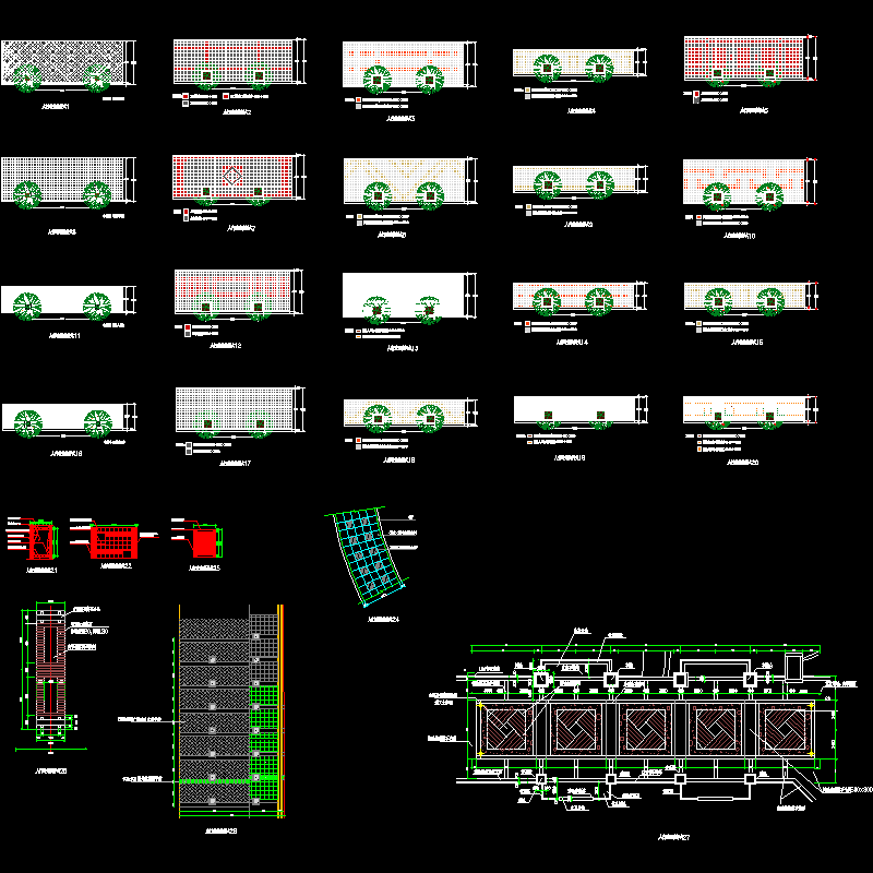 27种人行道铺装样式.dwg