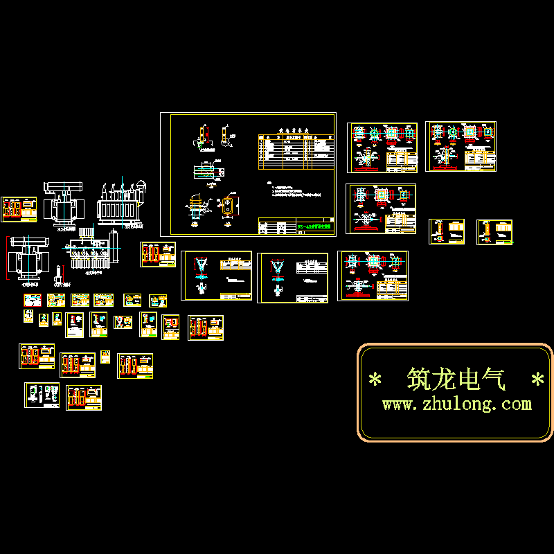 变电站电气设备一次安装CAD大样图 - 1