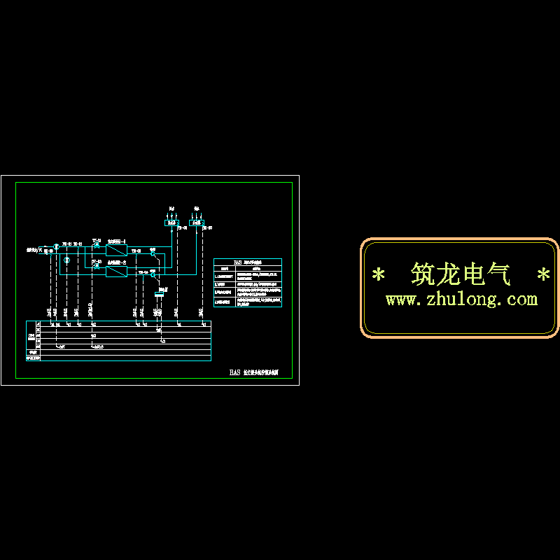 BAS热交换系统控制系统CAD图纸 - 1