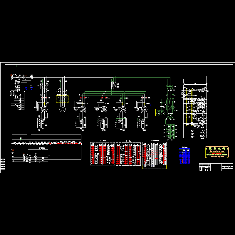 双梁起重机电气原理CAD图纸 - 1