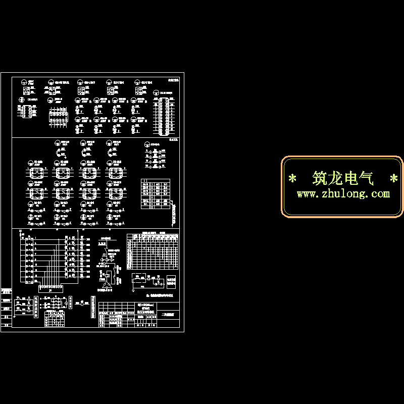 低压无功补偿柜二次接线CAD图纸 - 1