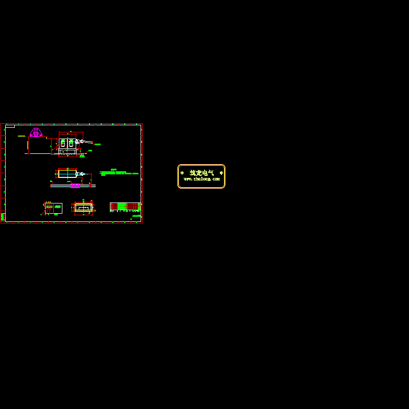 电源接线箱安装CAD图纸 - 1