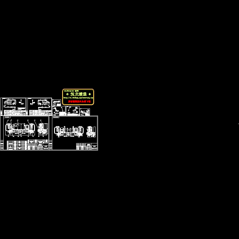螺杆机水源热泵装配CAD图纸 - 1