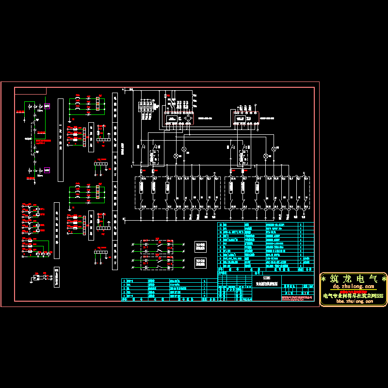 西门子双电源切换原理CAD图纸 - 1