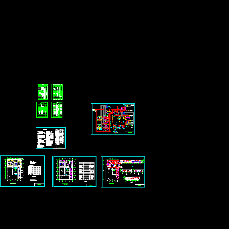 住宅小区热交换站热力系统CAD图纸 - 1