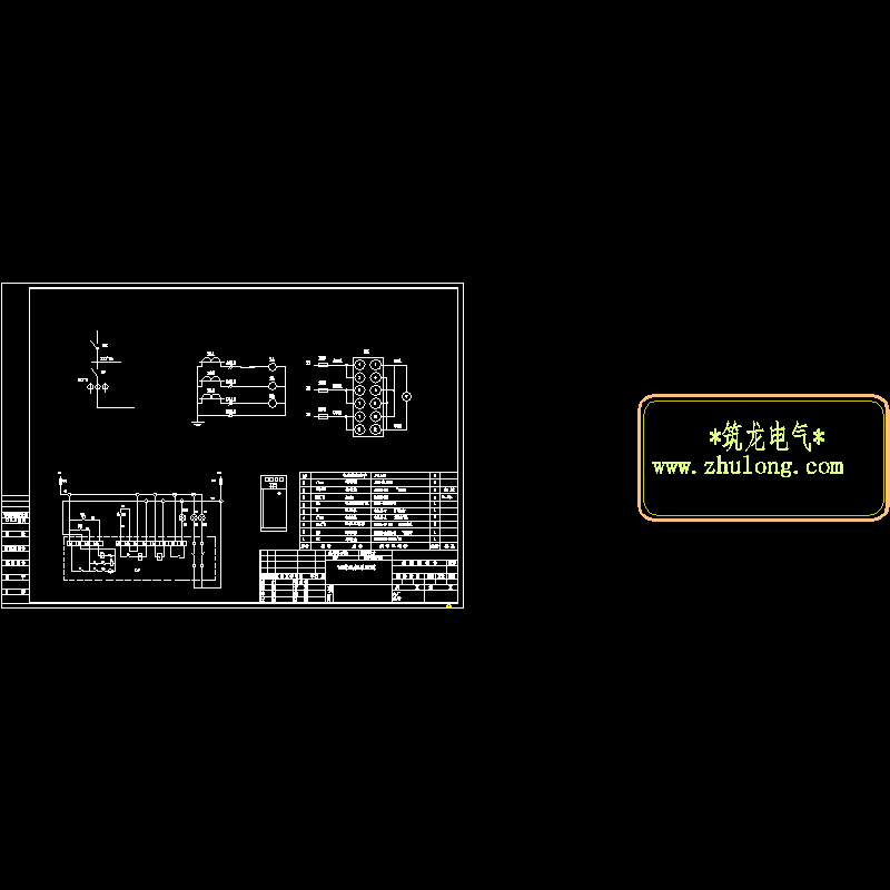 DW15型断路器电气控制原理CAD图纸 - 1