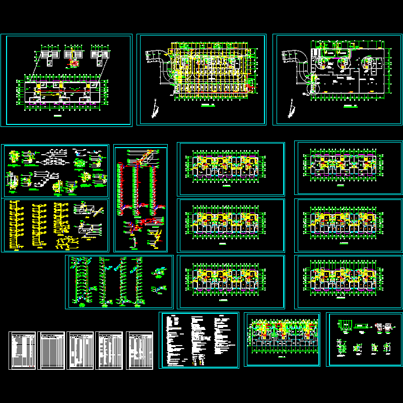 高层住宅给排水及消防CAD施工图纸（地下室人防） - 1