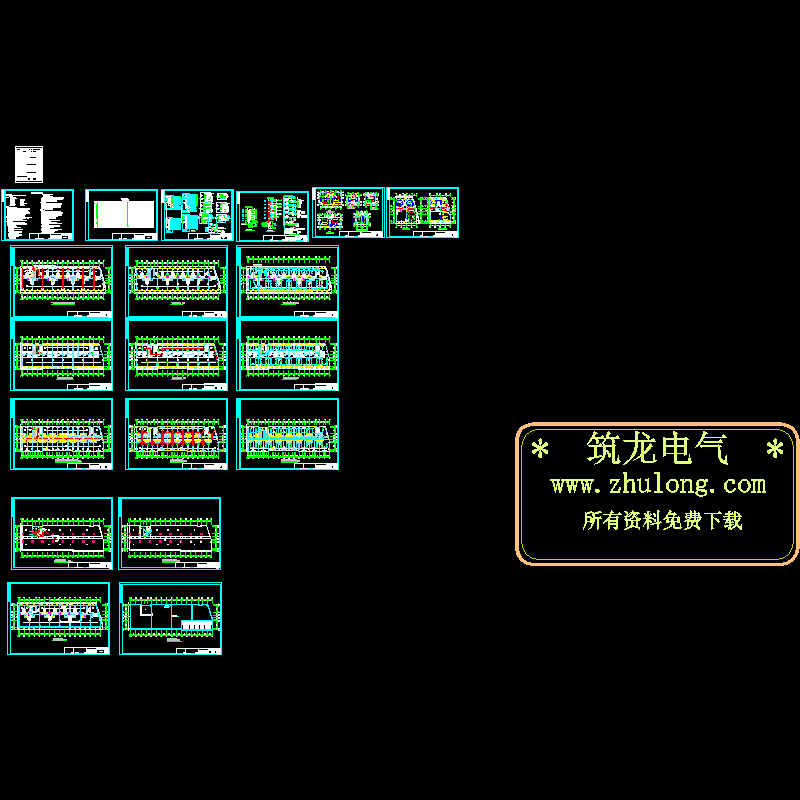 6层纺织城综合楼电气CAD施工图纸 - 1