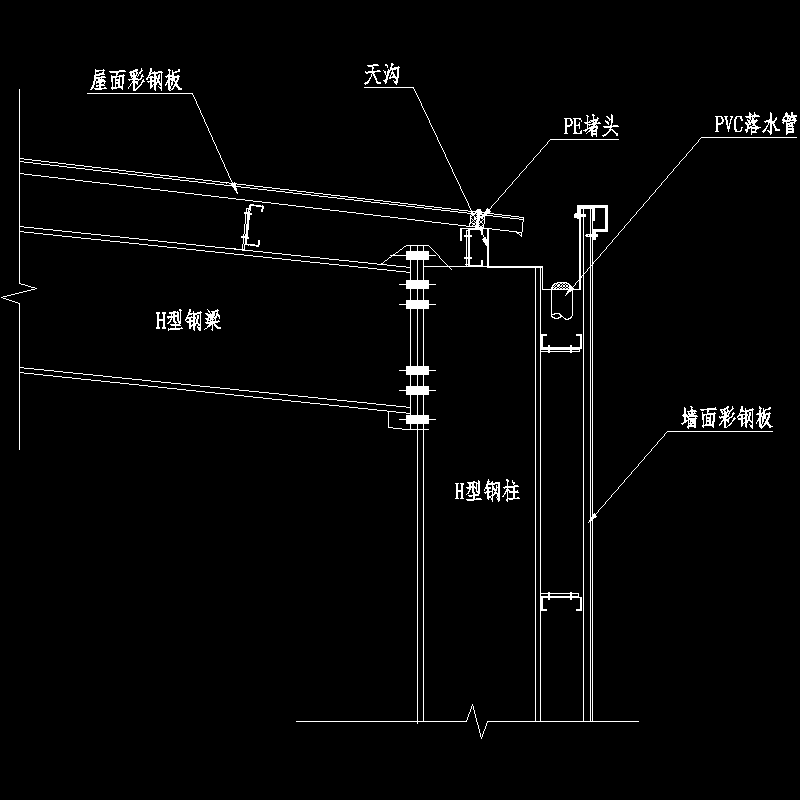 檐口收边节点构造CAD详图纸 - 1