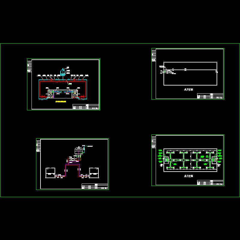 展厅水冷柜机空调CAD图纸 - 1