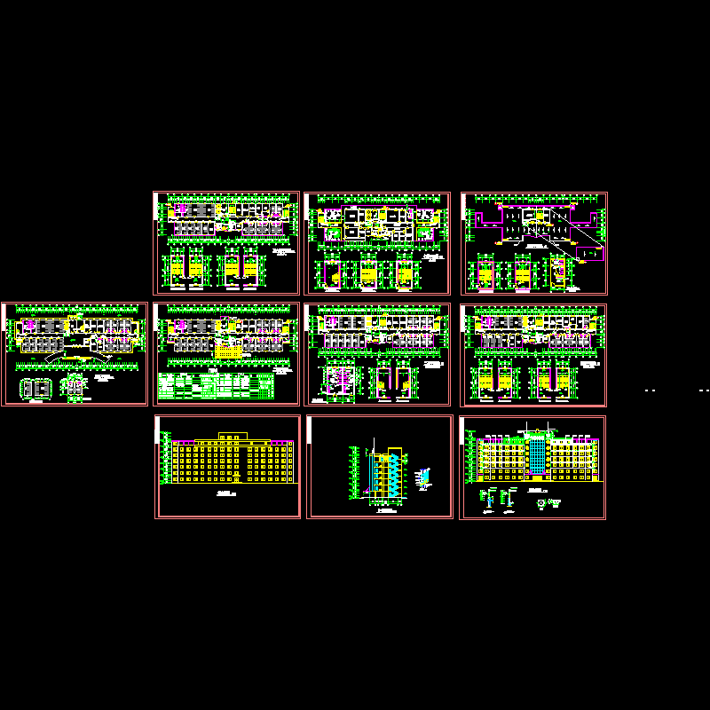 7层医院住院部建筑工程项目CAD施工图纸 - 1