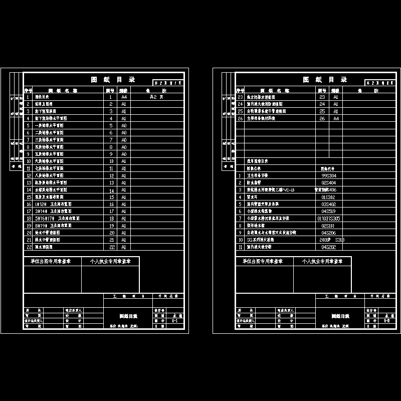 图纸目录.dwg