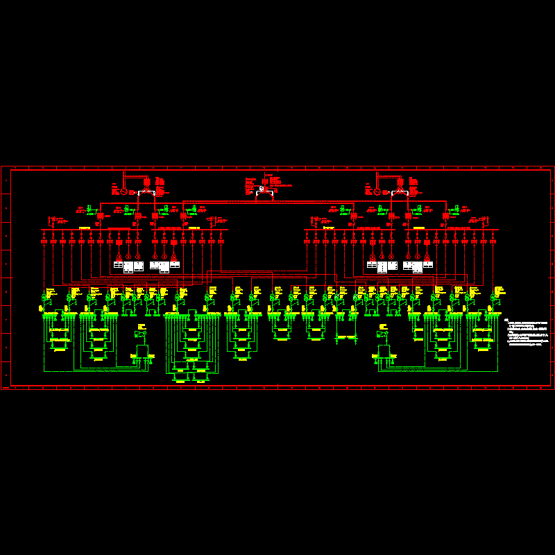 2x300MW电厂厂用电主接线CAD图纸 - 1