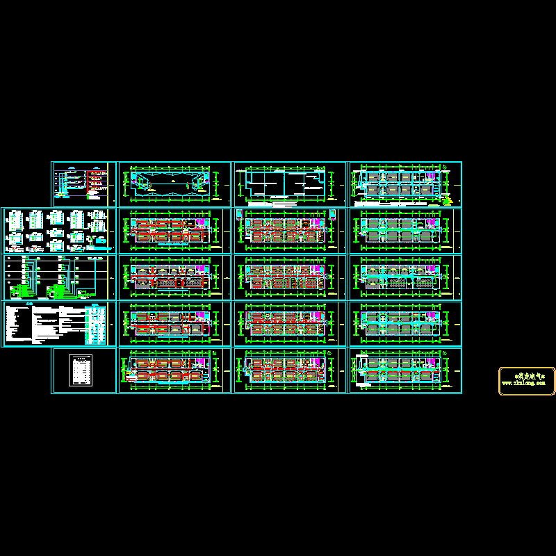 4层高级中学实验楼全套电气CAD施工图纸 - 1