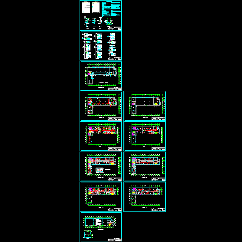 5层消防大队办公楼电气CAD施工图纸 - 1