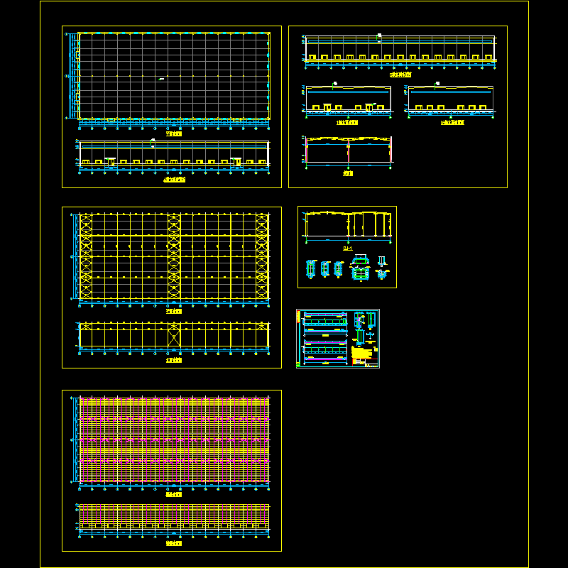 30米跨钢结构厂房结构设计CAD施工图纸 - 1