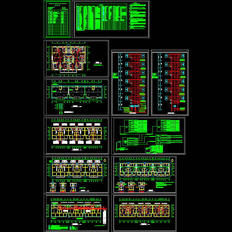 6层朝晖小区1-9号楼电气CAD图纸 - 1