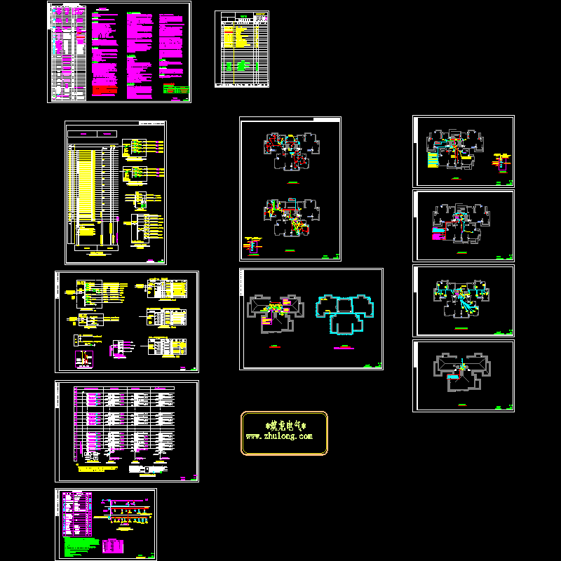 33层小区住宅楼电气CAD施工图纸 - 1