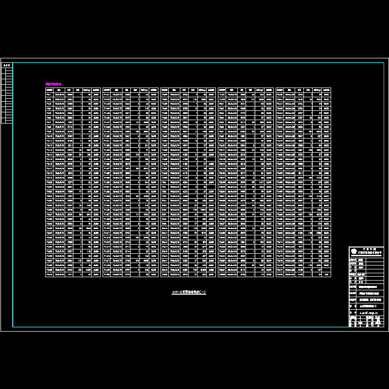 4-m119Ⅴ-101#3-13 aw-2区网架材料表(一).dwg