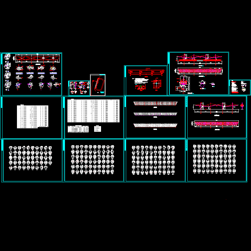 体育台索膜结构设计CAD图纸 - 1