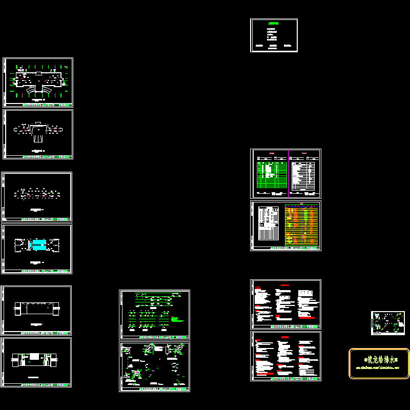 4层办公楼给排水CAD施工大样图 - 1