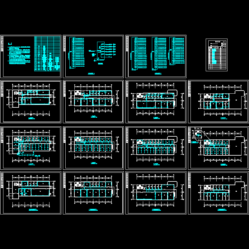 办公楼强弱电电气CAD施工图纸 - 1