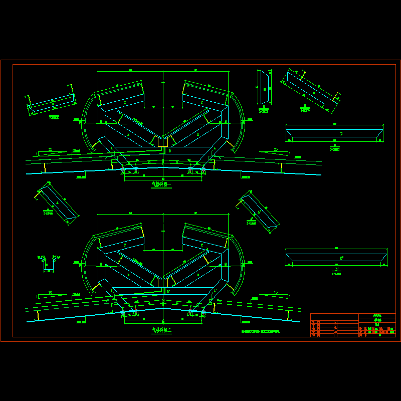 2750型气楼构造CAD详图纸 - 1