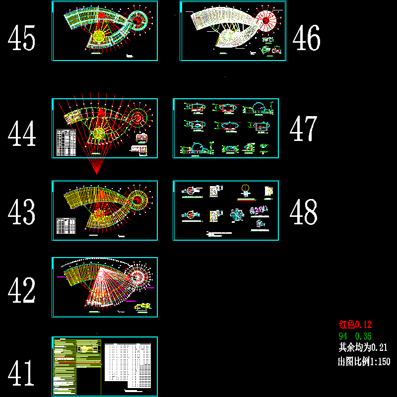 科技馆结构设计CAD施工图纸 - 1