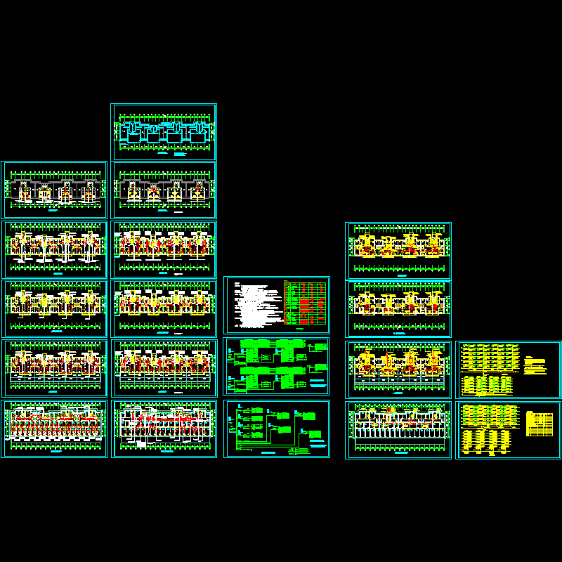 小区6层住宅电气设计CAD图纸 - 1