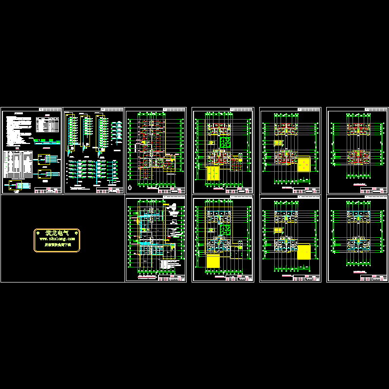 6层商住楼电气CAD施工图纸 - 1