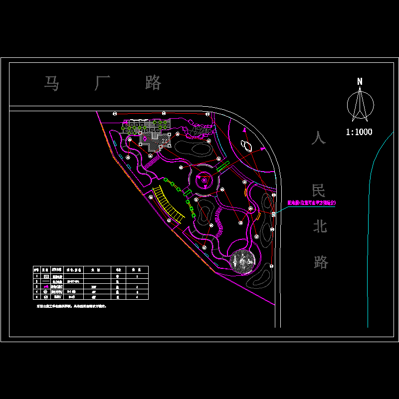 游园电路照明CAD图纸 - 1