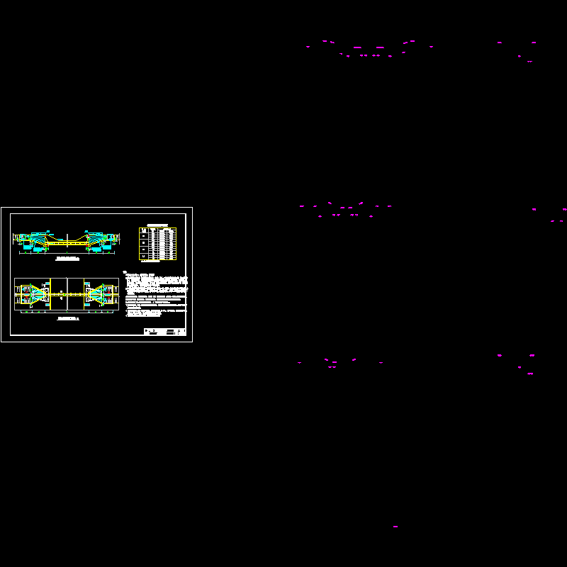 缓坡式倒虹吸平面CAD图纸及剖面CAD图纸 - 1