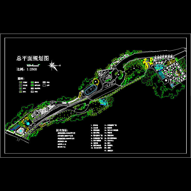 野外素质拓展乐园规划设计平面CAD图纸 - 1