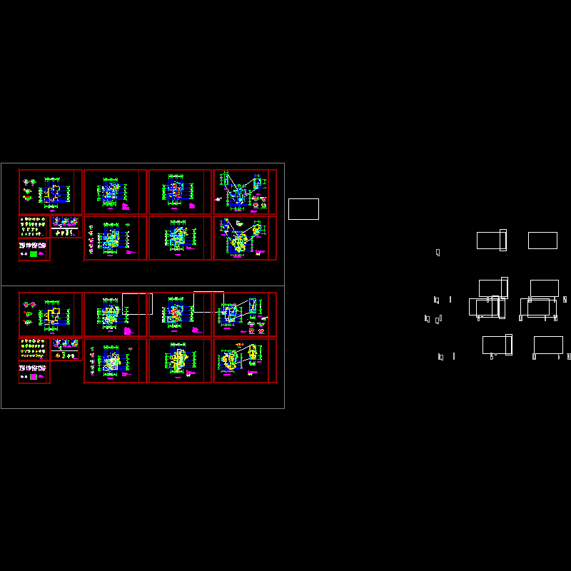 两套小别墅的结构CAD图纸 - 1